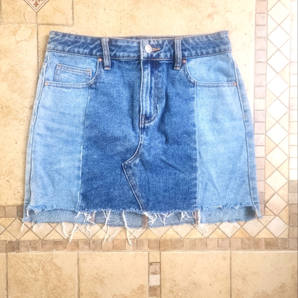 Pacsun Denim Patchwork Skirt - Picture 1 of 4